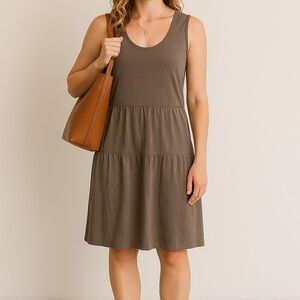 Theory Cozma Pima Cotton Knee Length Dress